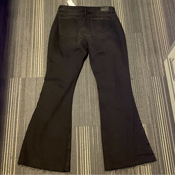 Social Tourist Low-Rise Ripped Black Flare Jeans - Picture 2 of 3